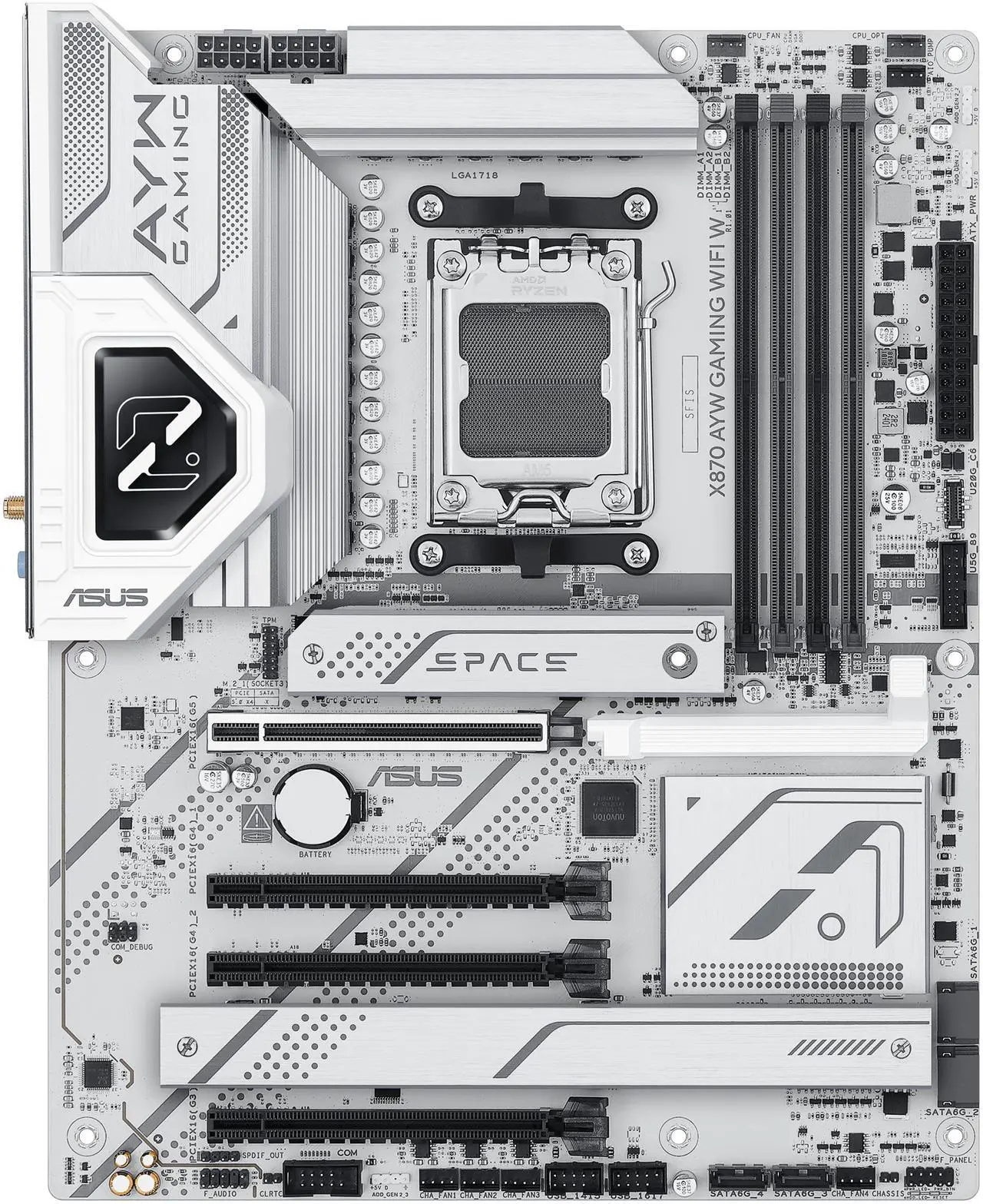 ASUS X870 AYW GAMING WIFI W AM5 ATX Motherboard (White)
