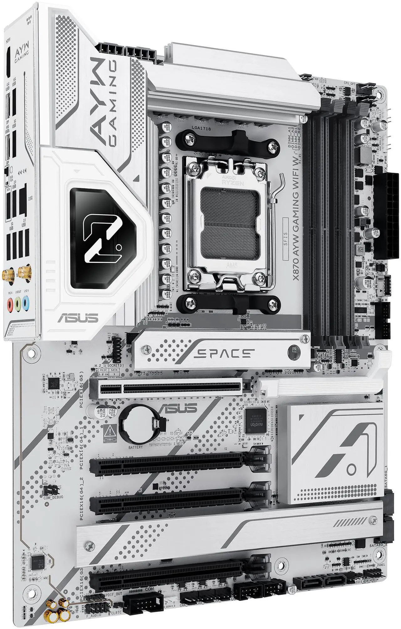 ASUS X870 AYW GAMING WIFI W AM5 ATX Motherboard (White)