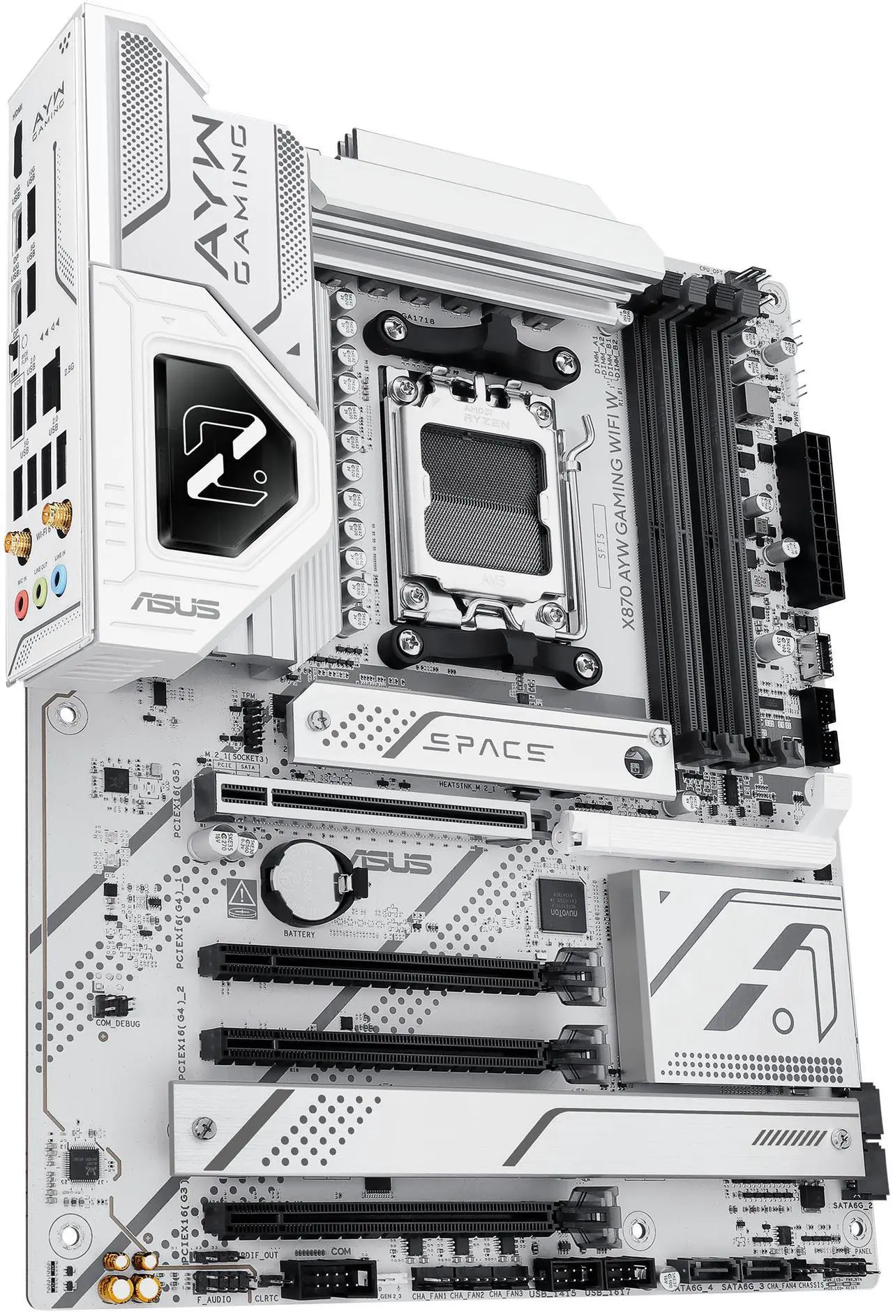 ASUS X870 AYW GAMING WIFI W AM5 ATX Motherboard (White)