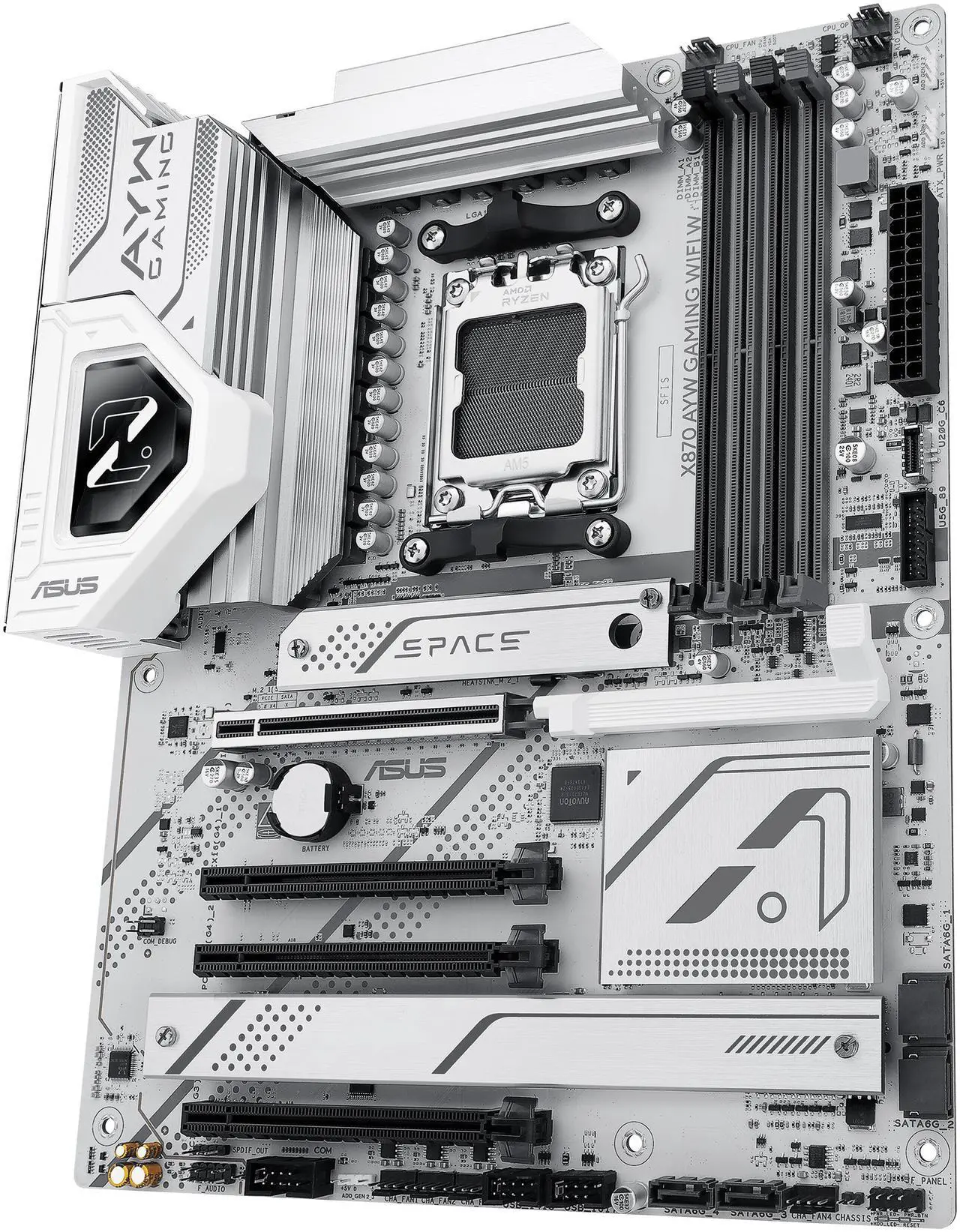 ASUS X870 AYW GAMING WIFI W AM5 ATX Motherboard (White)
