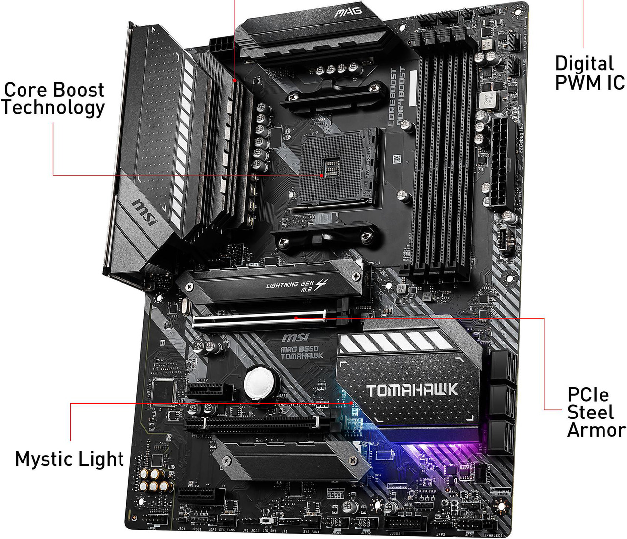 MSI MAG B550 Tomahawk AM4 ATX Motherboard