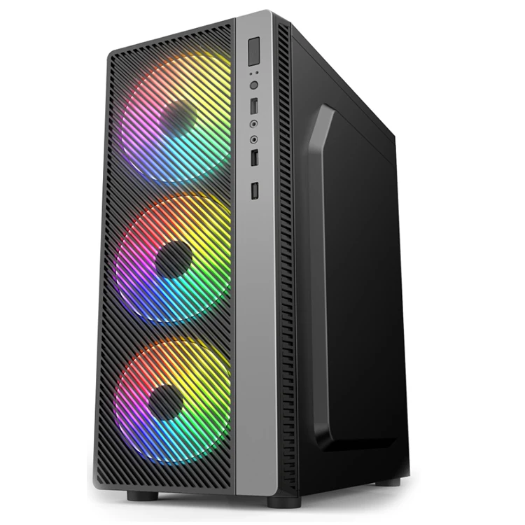 Ruix ARGB Front Strip ATX Mid Tower Case - front view