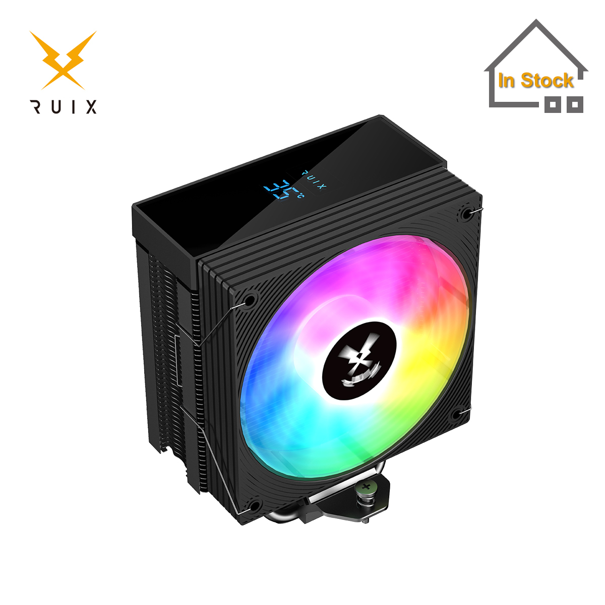 Ruix DT400 CPU Air Cooler with Temperature Display