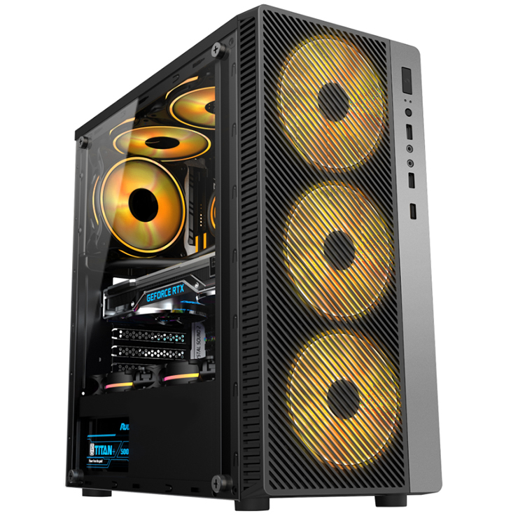 Ruix ARGB Front Strip ATX Mid Tower Case